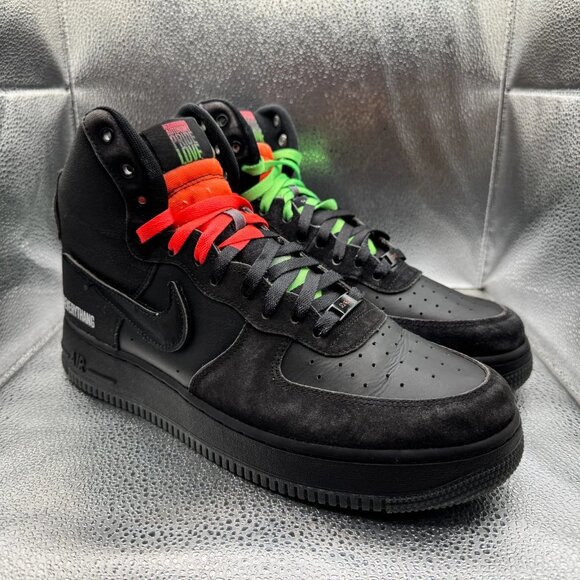 Size 11.5 Nike Air Force 1 High '07 Lauren Halsey‎ Black Mens Sneaker CU3052-001